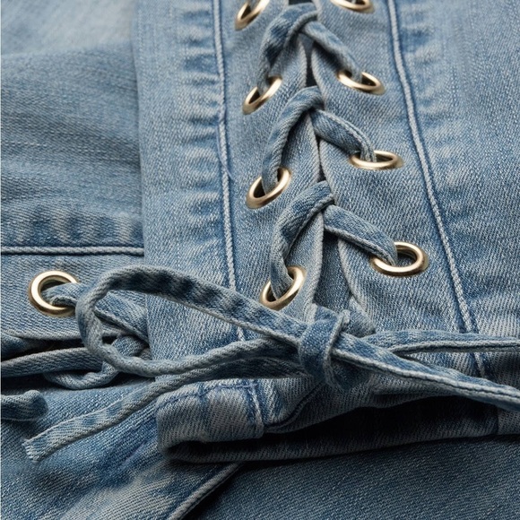 Michael Kors Lace Up Cropped Jeans - Picture 3 of 3